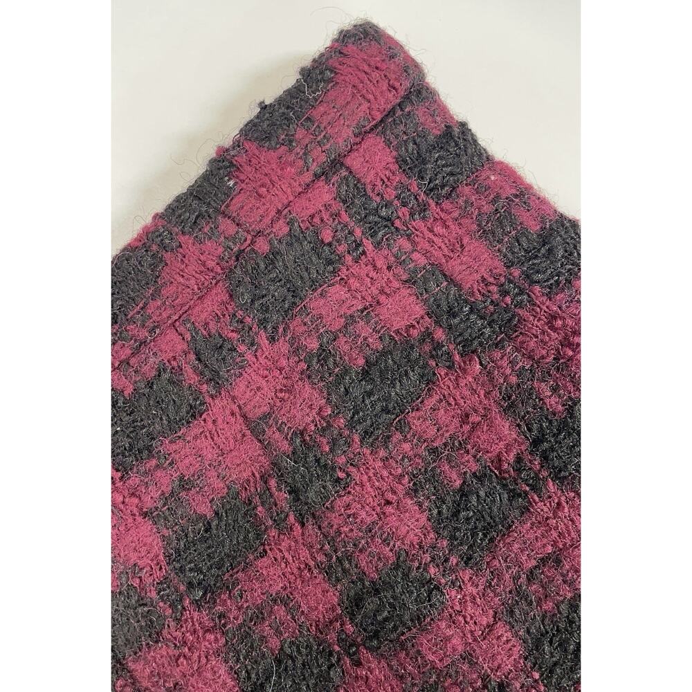 CHANEL Boutique Vintage Tweed Skirt Fuschia Black Check US 8 - Picture 4 of 6